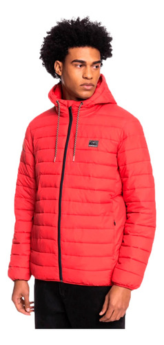 Campera Quiksilver Lifestyle Hombre Scaly Hood Rojo Cli