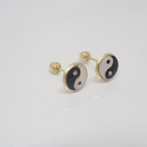 Amor Eterno - Broqueles Ying Yang / Aretes / Oro 10k
