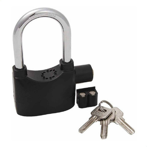 Imagen 5 de 8 de Candado Con Alarma Anti Robo Moto Reja Locker Porton Grande
