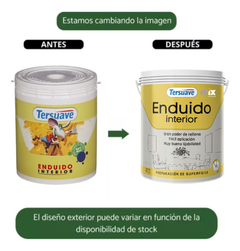 Enduido Tersuave Para Muros y Techos interiores Por 1 Litro
