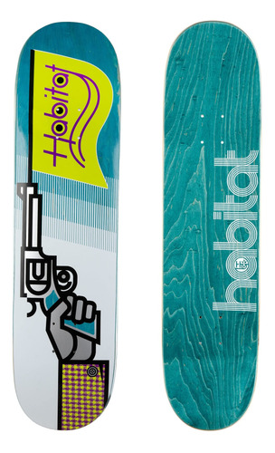 Habitat Skateboards Skateboard Deck Flagged Logo Verde 8.0