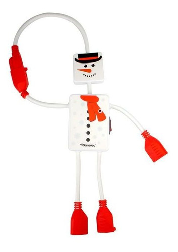 Sanelec (8605) Multicontacto C/supresor Muñeco De Nieve
