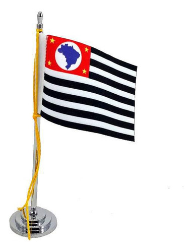 Mesa pequeña con bandera de São Paulo Mastro, 15 cm