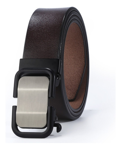 Men's Automatic Buckle Real Belt Korean Style Fashionable