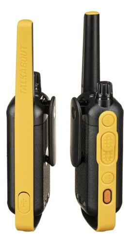 Motorola Talkabout T475 Radio Bidireccional Paquete De 6 Walkie Talkies Negro/amarillo 22 Canales Ptt Auriculares De Transporte Recargable
