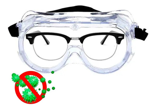 Lentes Goggles De Seguridad Anti Virus Pvc Laboratorio 
