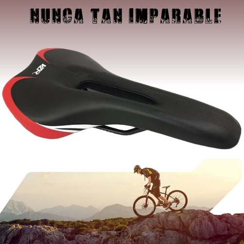 Imagen 6 de 8 de Asiento Negro/rojo Vzr Para Bicicleta Ruta / Montaña