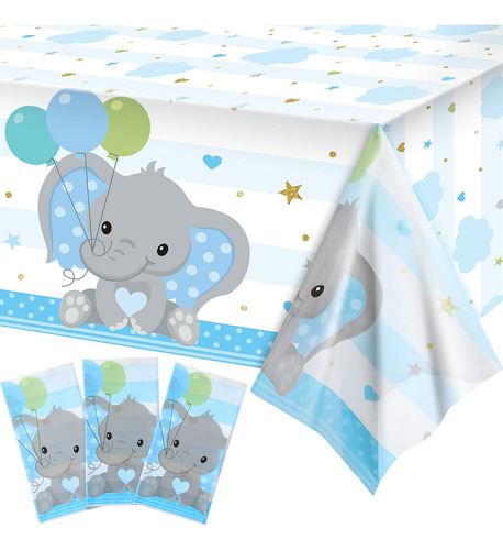 Decoracion De Mesa De Baby Shower, Mantel De Elefante, Decor