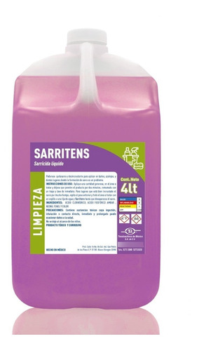 Desincrustante Quita Sarro, Sarritens 4 Lts