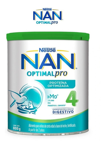 Nestle Nan Optimal Pro - 800 Grs - Etapa 4 (a Partir 2 Años)