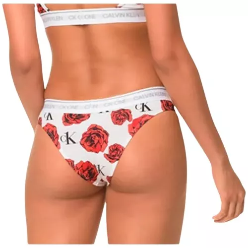 Calcinha Tanga Calvin Klein Underwear Estampado Floral Rosas