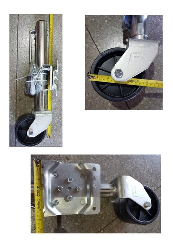 Pata Doble Rueda De Maniobra Para Carros  Y Remolques