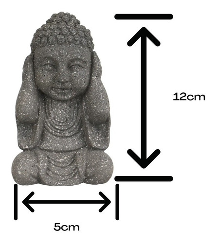 Imagen 5 de 6 de Set 3 Budas Buda, Mudra Tres Virtudes Sabios Figura Juego