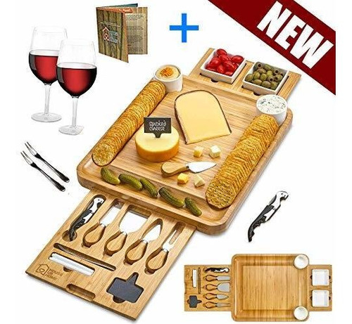 Cheese Board 2 Ceramic Bowls 2 Serving Plates. Magnetic 2 D