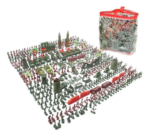 Kit De Soldados Brinquedo De Plástico 4 Cm 519 Peças