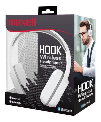 Audífonos Bluetooth Maxell Hook/ Blanco- Electromundo