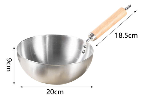 Wok Antiadherente, Cocina De Inducción De Fondo Sin Tapa