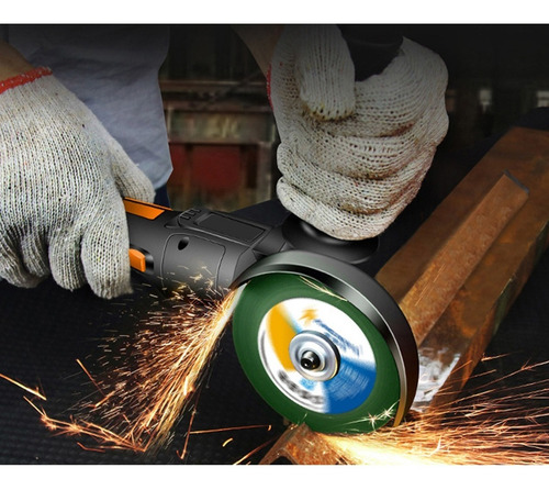 Imagen 7 de 8 de Kit Esmeriladora Angular Disco Eléctrica Inalámbrica Atverce
