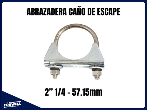 Abrazadera Caño Escape 2 1/4 Pulgadas - 57.15mm Tubosil
