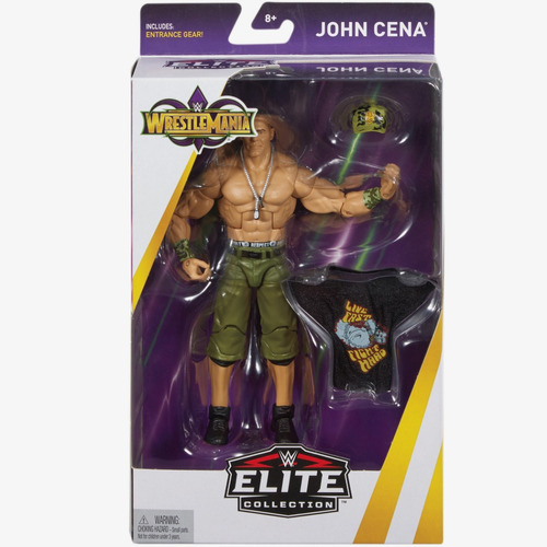 Wwe Figura Elite John Cena Wm 34 + Envio Gratis