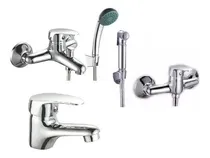 Comprar Juego Grifería Monocomando Baño: Lavabo + Hig + Ducha Tero