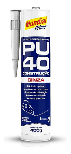 Adesivo De Silicone Pu 40 Para Construção Cinza Preto Branco