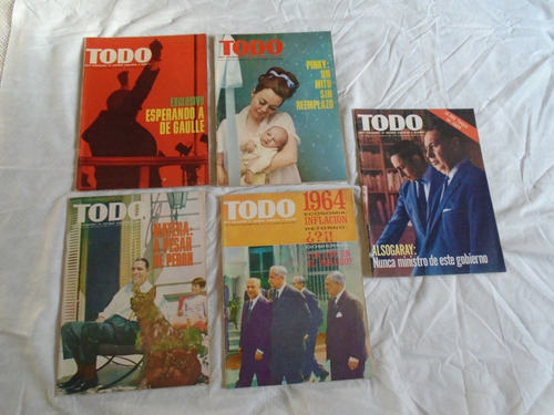 Lote 5 Revistas . Todo . Realidad Argentina Y Mundial. 1964