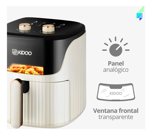 Kidoo AIR010 220V Freidora Sin Aceite Airfryer Saludable 1200w 5.5 Lts
