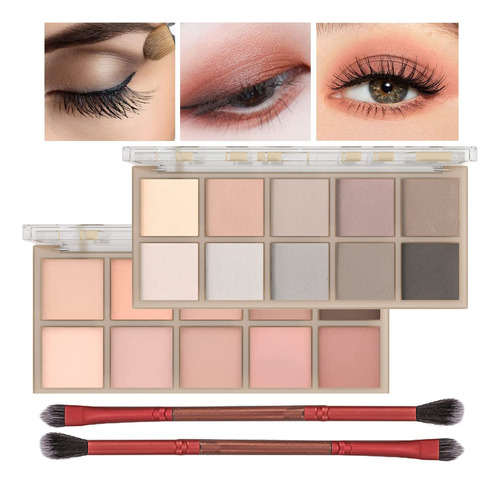 Paleta De Sombras De Ojos De 10 Colores, Color Nude Mate, Al