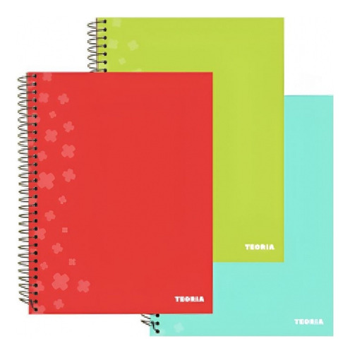 Cuaderno A5 Liso Teoria Con Rulo -papelería Bonita