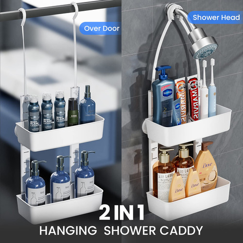 Organizador De Ducha Con Jabonera Para Baño Color Blanco