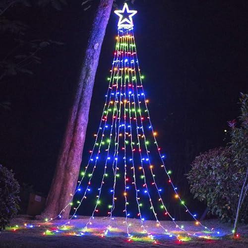 Set 320 Luces Led 16.4' De Estrella Para Árbol De Navidad