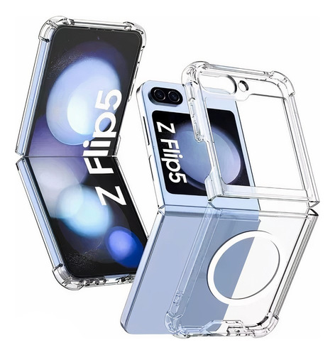 Funda Para Samsung Clear Case Galaxy Z Flip 5 Antigolpe