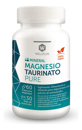 Magnesio Taurinato Pure Wellplus 60 Cápsulas