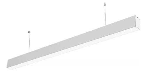 Luminaria Colgante Lineal Eco 40w Gris 120cm Luz Cálida