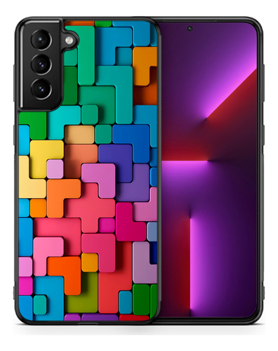 Funda Galaxy S10e Tetris De Colores Tpu/aluminio Uso Rudo