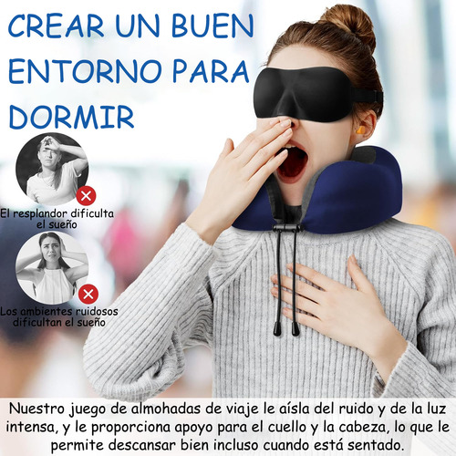 Almohada Viscoelastica Para Viaje De Cuello Soporte Cómodo
