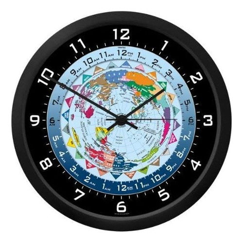 Reloj De Hora Mundial - 10 Pulgadas