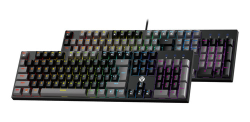 Teclado Gamer Fantech Atom Mk886 Black Grey Sw Blue