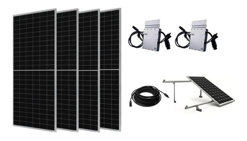 Kit 4 Paneles Solar 455w + 2 Microinversor 700w/110v +estruc