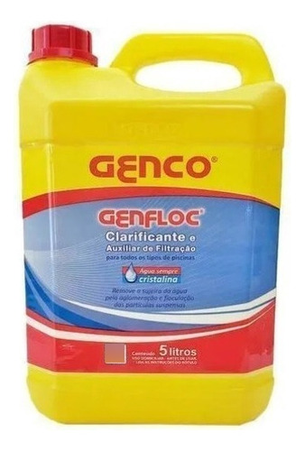 Genfloc Clarificante 5lts Genco Remove Sujeiras Da Piscina