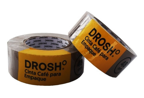 Imagen 2 de 2 de Cinta Adhesiva Drosh 48mm 200m Cafe X10 Unidades