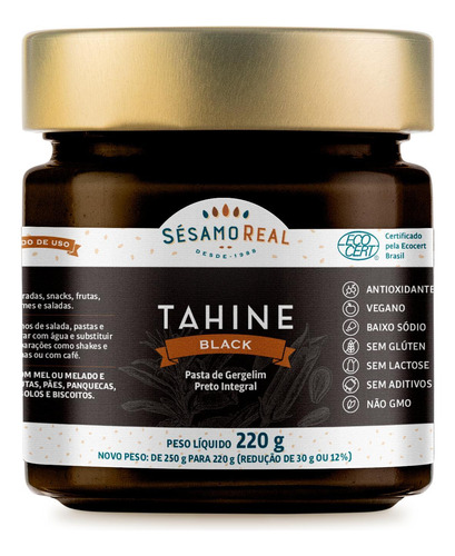 Kit 6x Tahine Black Sésamo 220g - Antioxidantes E Nutrientes