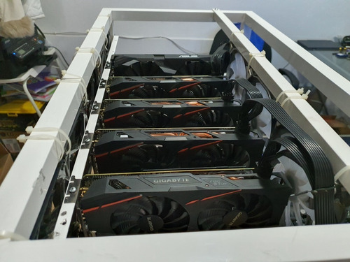 Imagen 9 de 10 de Rack 12 Gpu Minería Criptomonedas Eth Open Frame Rig