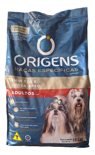 Ração Origens Raças Específicas Shih Tzu Lhasa Apso 10,1kg