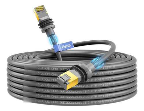Cable Ethernet Starlink Gen 3 150 Pies 26 Awg Impermeable