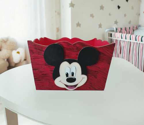 Caja Infantil Para Bebé, Niño O Niña Rojo Craquelado