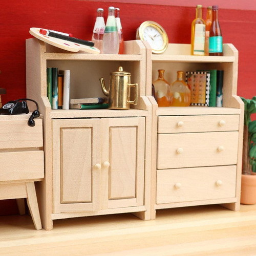 Mueble De Madera Para Casa De Muñecas A Escala Estilo B