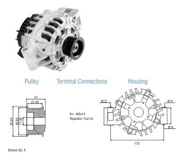 Alternador Zm Para Ford Escort 14v 90a