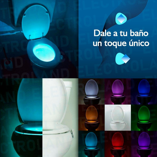 Imagen 4 de 10 de Luz Led Para Inodoro 8 Colores Con Sensor De Movimiento